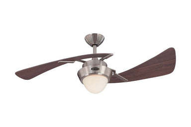 Westinghouse 7214100 48" Harmony in Brushed Nickel with Weathered Maple Plywood Blades Indoor Rated Ceiling Fan
