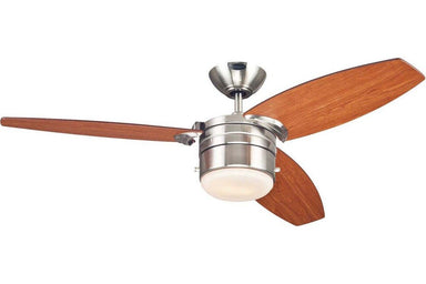 Westinghouse 7247400 48" Lavada in Brushed Nickel with Reversible Applewood and Dark Cherry Plywood Blades Indoor Rated Ceiling Fan