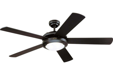 Westinghouse 7801665 52" Comet in Black with Reversible Marble and Matte Black Blades Indoor Rated Ceiling Fan
