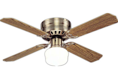 Westinghouse 7812300 42" Casanova in Antique Brass with Reversible Oak and Walnut Blades Indoor Rated Ceiling Fan