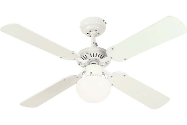 Westinghouse 7813365 42" Princess Ambiance in White with Reversible White and White Washed Pine Blades Indoor Rated Ceiling Fan