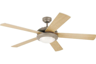 Westinghouse 7813665 52" Comet in Brushed Pewter with Reversible Light Maple and White Blades Indoor Rated Ceiling Fan