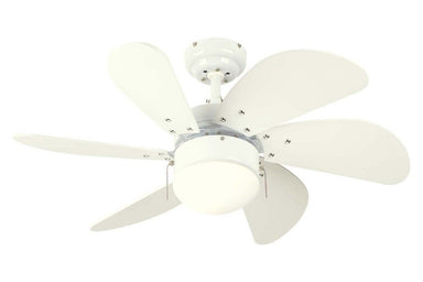 Westinghouse 7814565 30" Turbo Swirl in White with White Blades Indoor Rated Ceiling Fan
