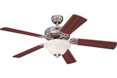 Westinghouse 7839165 52" Vintage in Brushed Nickel with Reversible Light Maple and Rosewood Blades Indoor Rated Ceiling Fan