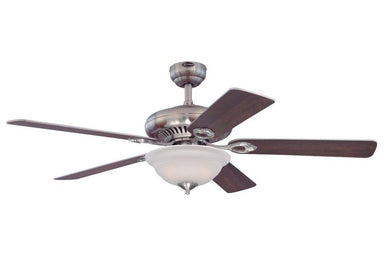 Westinghouse 7840000 52" Fairview in Brushed Nickel with Reversible Dark Cherry and Waeathered Maple Blades Indoor Rated Ceiling Fan
