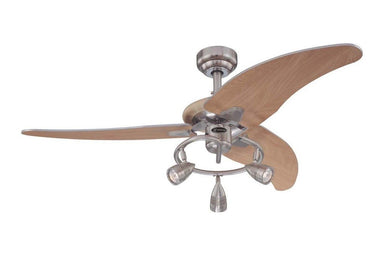 Westinghouse 7850500 48" Elite in Brushed Nickel with Beech Plywood Blades Indoor Rated Ceiling Fan