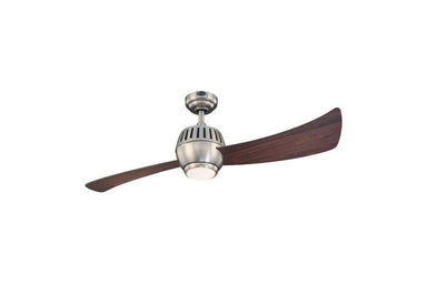 Westinghouse 7852400 52" Sparta in Brushed Nickel with Weathered Maple Plywood Blades Indoor Rated Ceiling Fan