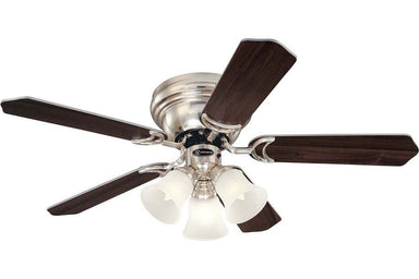 Westinghouse 7861500 42" Contempra in Brushed Nickel with Reversible Birds Eye Maple and Rosewood Blades Indoor Rated Ceiling Fan