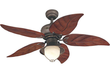 Westinghouse 7861965 48" Oasis in Oil Rubbed Bronze with Mahogany Leaf Blades Wet Rated Outdoor Ceiling Fan