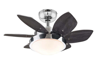 Westinghouse 7863100 24" Quince in Chrome with Reversible Beech and Wengue Blades Indoor Rated Ceiling Fan