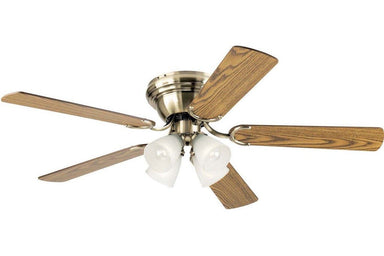 Westinghouse 7871400 52" Contempra in Antique Brass with Reversible Oak and Walnut Blades Indoor Rated Ceiling Fan