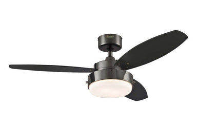 Westinghouse 7876400 42" Alloy in Gun Metal with Reversible Black and Graphite Blades Indoor Rated Ceiling Fan