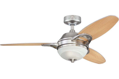 Westinghouse 7877500 46" Arcadia in Brushed Nickel with Reversible Beech and Weathered Maple Blades Indoor Rated Ceiling Fan
