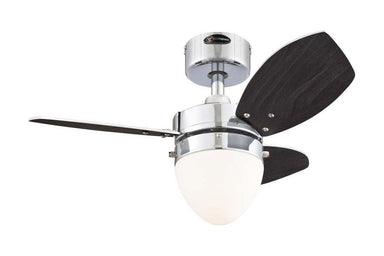 Westinghouse 7878400 30" Hayden in Chrome with Reversible Beech and Wengue Blades Indoor Rated Ceiling Fan