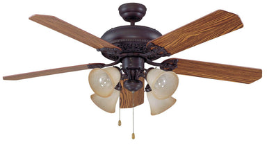 Craftmade - MAN52ABZ5C4 - 52" Ceiling Fan with Blades Included - Manor - Aged Bronze