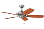 Kichler - 300117NI - 52``Ceiling Fan - Canfield - Brushed Nickel