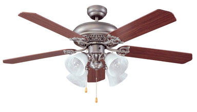 Craftmade - MAN52AN5C4 - 52" Ceiling Fan with Blades Included - Manor - Antique Nickel