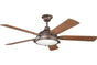 Kichler - 310117WCP - 60``Ceiling Fan - Hatteras Bay Patio - Weathered Copper Powder Coat