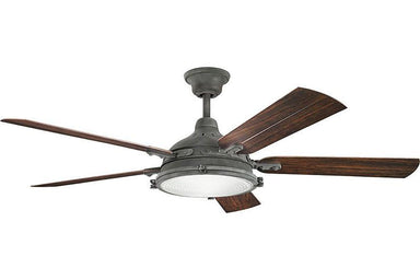 Kichler - 310117WZC - 60``Ceiling Fan - Hatteras Bay Patio - Weathered Zinc