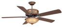 Craftmade - DL60DMI5CRW - 60" Ceiling Fan with Blades Included - Deer Lodge - Dark Mahogany/Iron