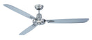 Craftmade VE58BNK3 58" Ceiling Fan with Blades Included - Velocity in Stainless Steel