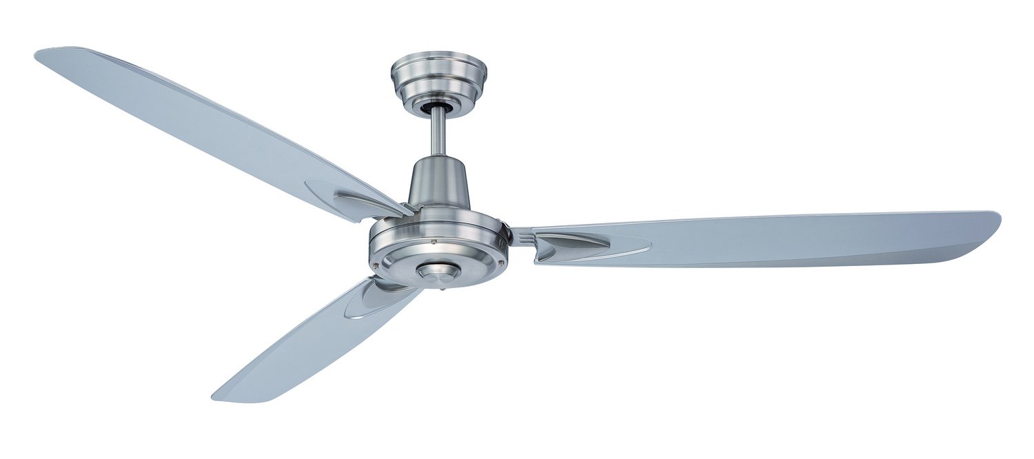 Craftmade VE58BNK3 58" Ceiling Fan with Blades Included - Velocity in Stainless Steel