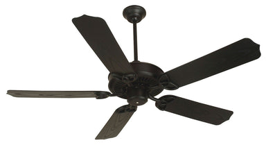 Craftmade - K10163 - 52" Ceiling Fan Motor with Blades Included - Outdoor Patio Fan - Flat Black