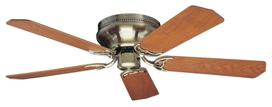 Craftmade - K10223 - 52" Ceiling Fan Motor with Blades Included - Pro Contemporary Flushmount - Antique Brass