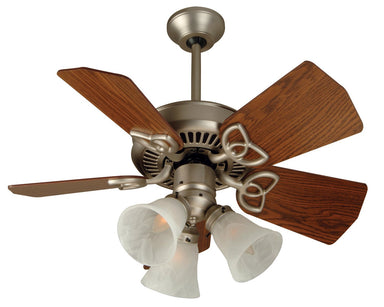 Craftmade - K10740 - 30" Ceiling Fan Motor with Blades Included - Piccolo - Brushed Satin Nickel