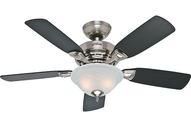 Hunter 52081 44" Caraway Five Minute Fan in Brushed Nickel