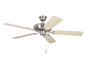 Craftmade - DCF52BNK5 - 52" Ceiling Fan with Blades Included - Decorator's Choice - Brushed Polished Nickel