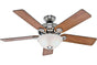 Hunter 53249 52" Pros Best Five Minute Fan in Brushed Nickel