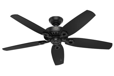 Hunter Builder Elite - 52" Ceiling Fan in Matte Black- ETL Damp