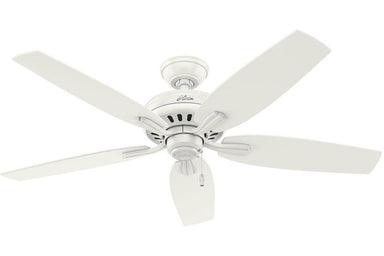 Hunter Newsome Collection - 52" Ceiling Fan in Fresh White No Light Kit