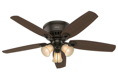 Hunter Builder Low Profile - 52" Ceiling Fan in New Bronze Three Light