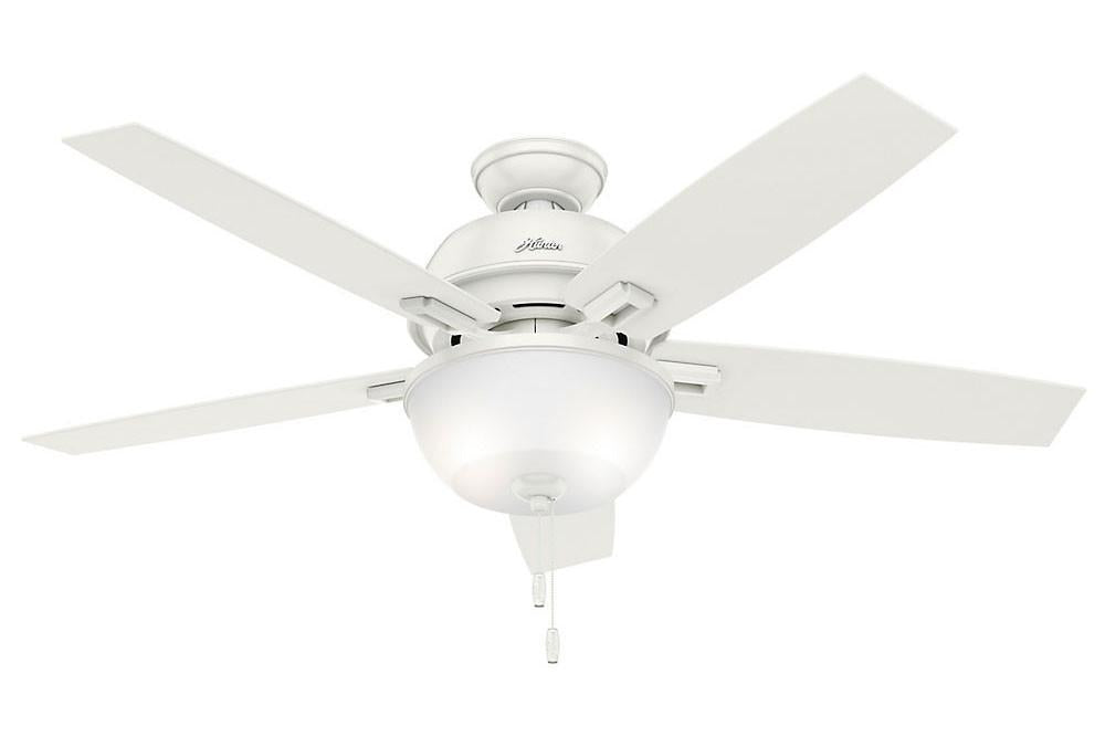 Hunter Donegan Collection - 52" Ceiling Fan in Fresh White Bowl Light Kit