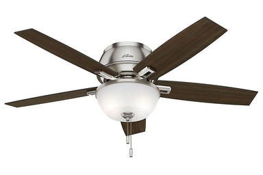 Hunter Donegan Collection - 52" Ceiling Fan in Brushed Nickel Three Light Kit