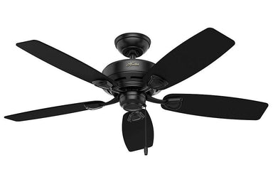 Hunter Sea Wind Collection - 48" Ceiling Fan in Matte Black- ETL Damp