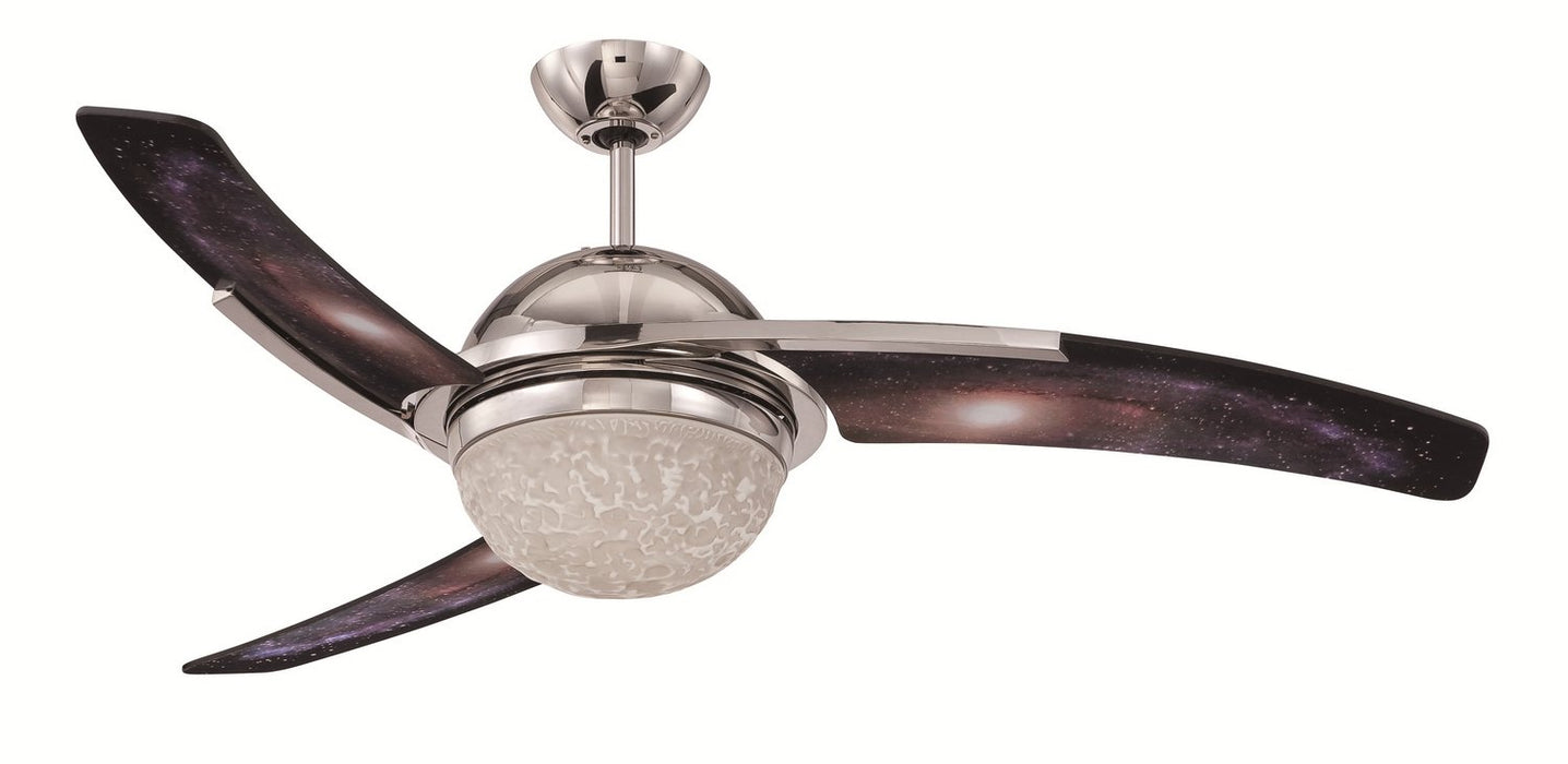 Craftmade JU54GLX3-LED 54" Ceiling Fan with Blades Included - Juna in Polished Nickel