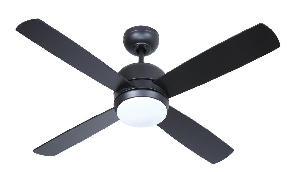 Craftmade MN44FB4-LED 44" Ceiling Fan with Blades Included - Montreal in Flat Black