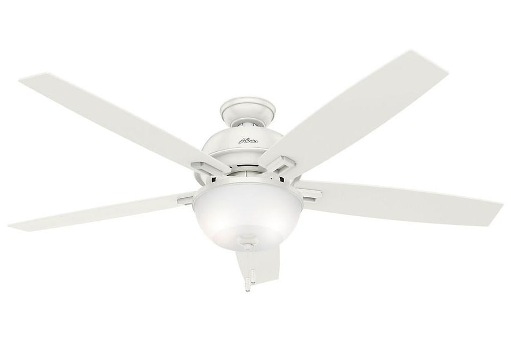 Hunter Donegan Collection - 60" Ceiling Fan in Fresh White Bowl Light Kit