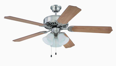 Craftmade - C205BNK - 52" Ceiling Fan - Blades Sold Separately - Pro Builder 205 - Brushed Polished Nickel