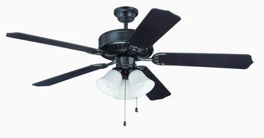 Craftmade - C205FB - 52" Ceiling Fan - Blades Sold Separately - Pro Builder 205 - Flat Black