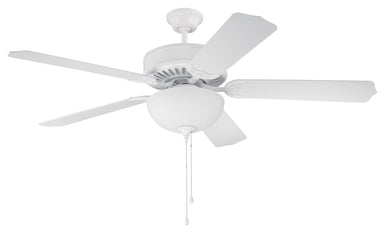 Craftmade - C207W - 52" Ceiling Fan - Blades Sold Separately - Pro Builder 207 - White