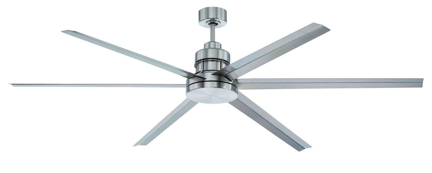 Craftmade Mondo MND72BNK6 72" Ceiling Fan with Blades Included in Brushed Polished Nickel