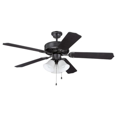 Craftmade - E205FB - 52" Ceiling Fan - Blades Sold Separately - Pro Builder 205 - Flat Black