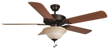 Craftmade - BLD52ABZ5C1 - 52" Ceiling Fan with Blades Included - Builder Deluxe - Aged Bronze