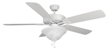 Craftmade - BLD52MWW5C1 - 52" Ceiling Fan with Blades Included - Builder Deluxe - Matte White