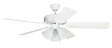 Craftmade - BLD52MWW5C3 - 52" Ceiling Fan with Blades Included - Builder Deluxe - Matte White
