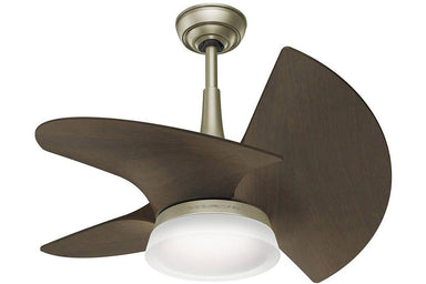 Casablanca Orchid - 30" Ceiling Fan in Pewter Revival / Walnut - 4 speed wall control included